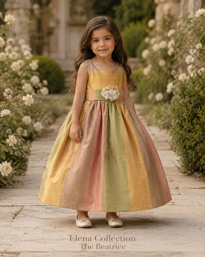 The Beatrice Silk Flower Girl Dress
