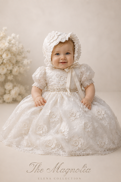 The Magnolia  - Heirloom Christening Gown