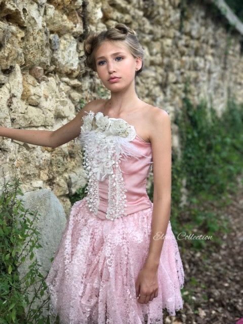 Sustainable Floral Lace Corset Top Handcrafted – Barbie