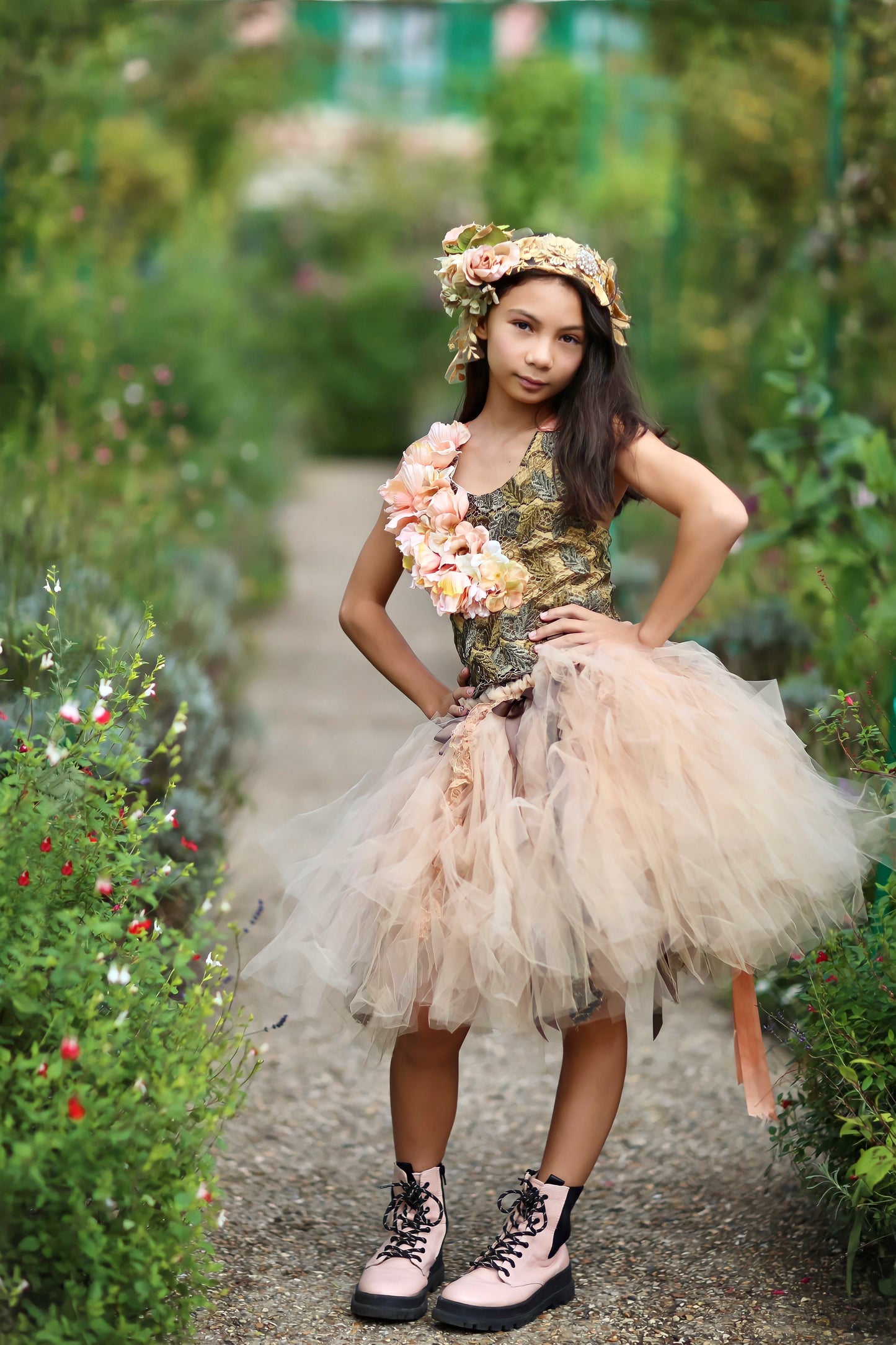 Girls Floral Corset Top  - Laura