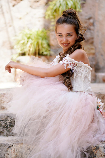 Tulle Skirt Set Lace Corset - Cecilia