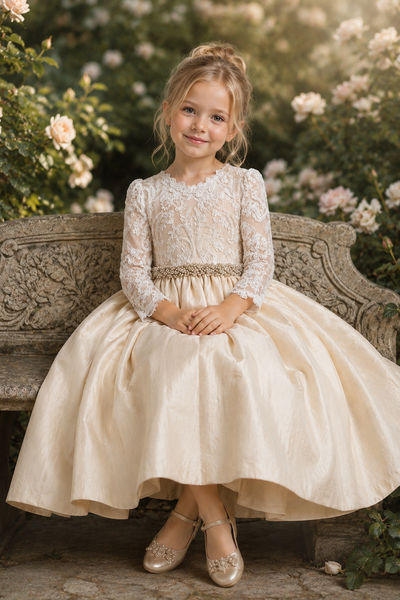 The Antonia Flower Girl Silk Dress Dress