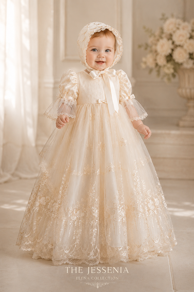 The Jessenia  - Heirloom Christening Gown