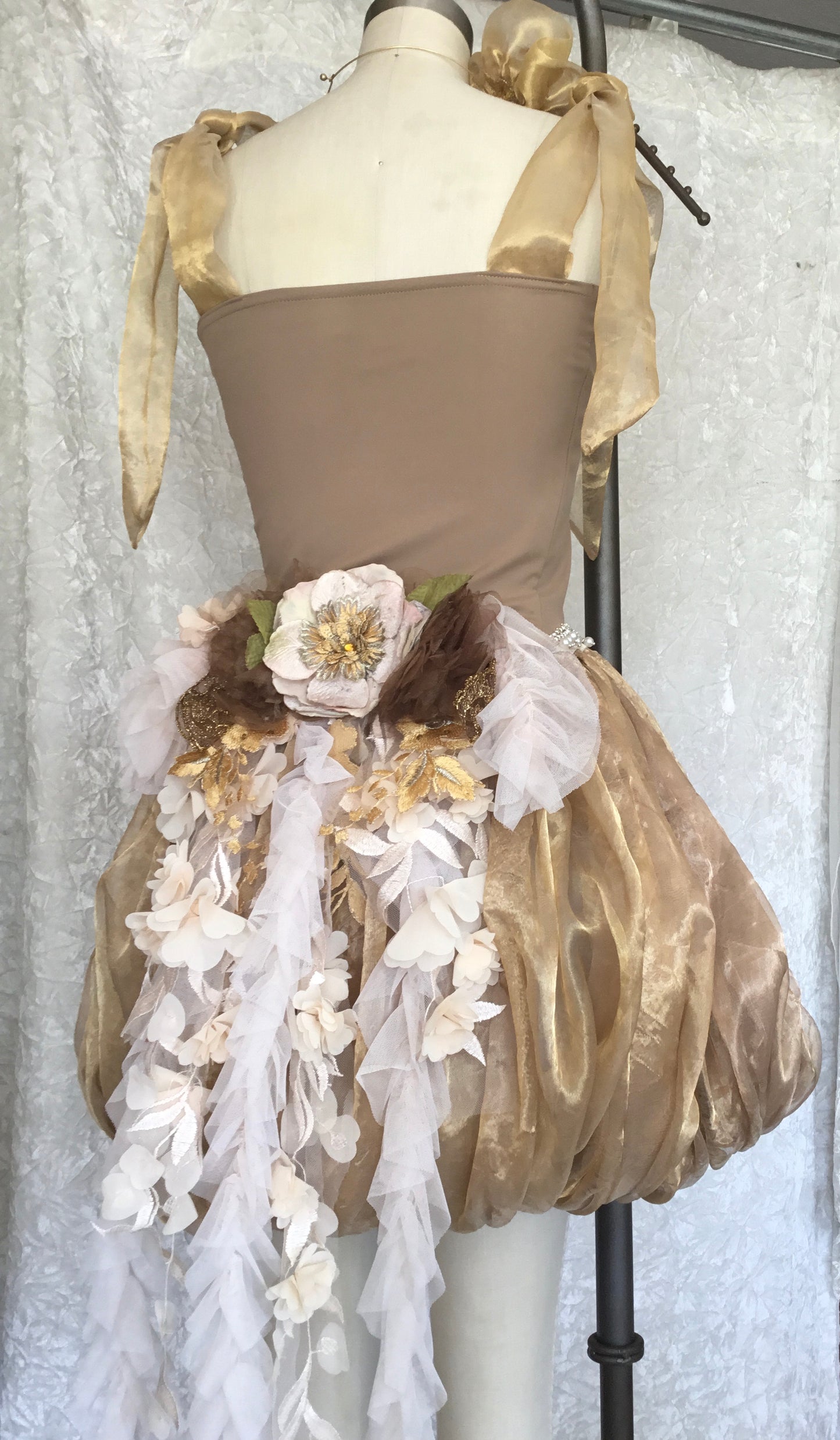 Silk Metallic Skirt and Tube Top - Alex