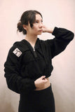 Cropped Black Hoodie - Laura