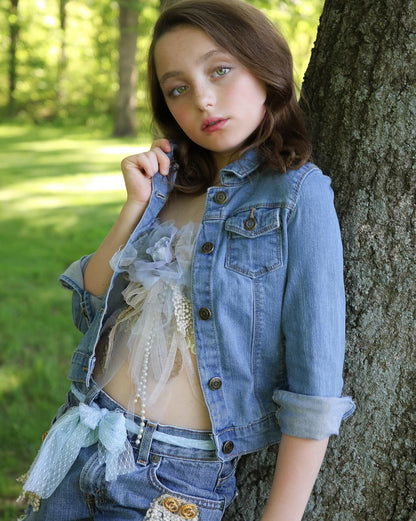 Girls Floral Lace Top - Nicole