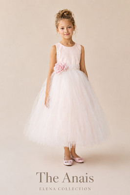 THE ANAIS | PANEL-CUT TULLE FLOWER GIRL DRESS