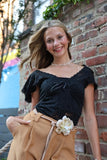 Black Lace Butterfly Top - Naomi