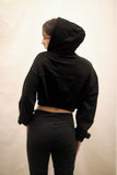 Cropped Black Hoodie - Laura