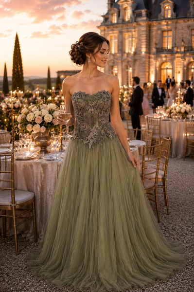The Sage Garden Corset Gown

From the Elena Collection Archives • One of a Kind