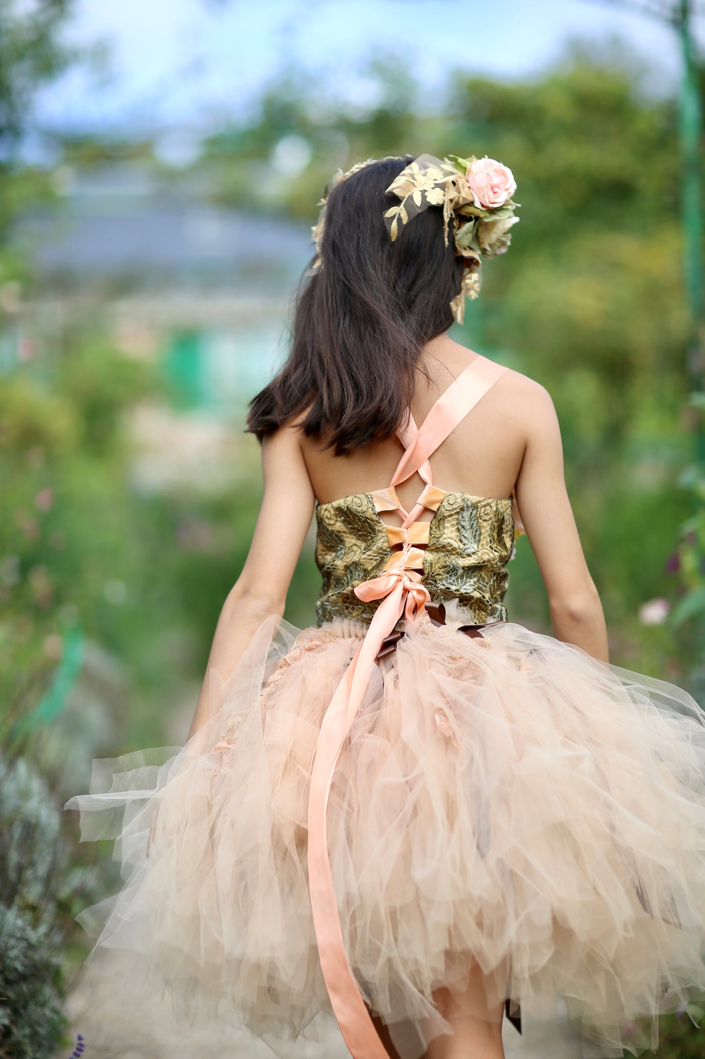 Girls Floral Corset Top  - Laura