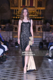 Black Hand-Beaded Gown – Paris Fashion Week Runway Piece