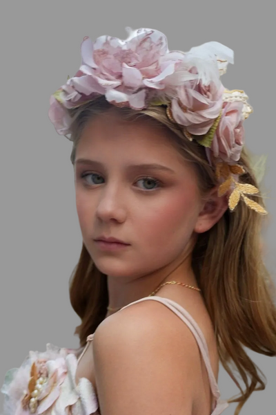 Headband Hand-Dyed Floral Couture