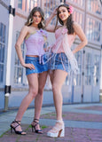 Pink & Lilac Corsets 3d Flowers - Nicole