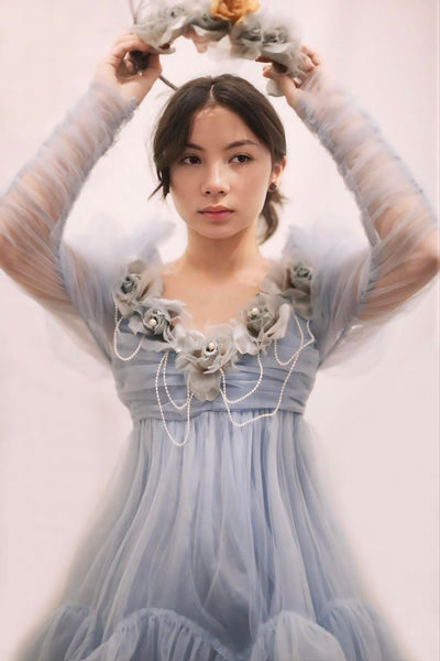 Blue Ethereal Tulle Dress - Gloria