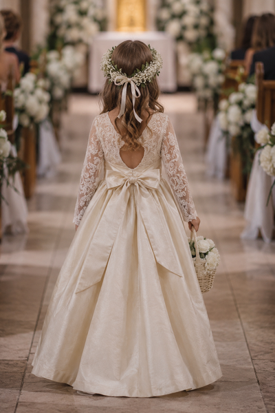 The Antonia Flower Girl Silk Dress Dress