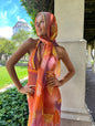 Silk Maxi Halter Dress -Jasmine