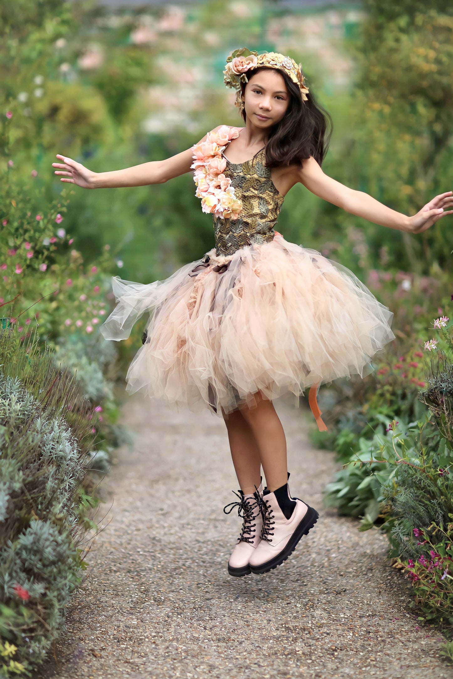 Girls Floral Corset Top  - Laura