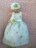 Silk Green  Baby Dress- Laura