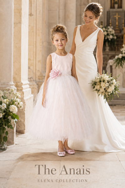 THE ANAIS | PANEL-CUT TULLE FLOWER GIRL DRESS