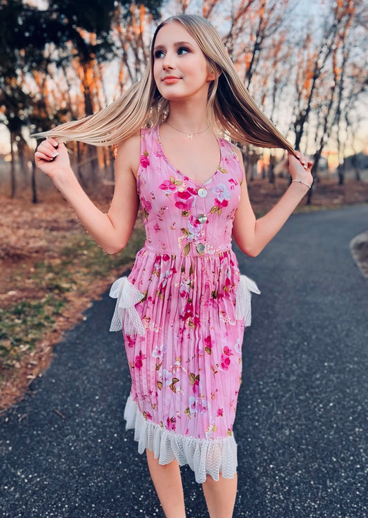 Floral Summer Midi Dress - Maggie