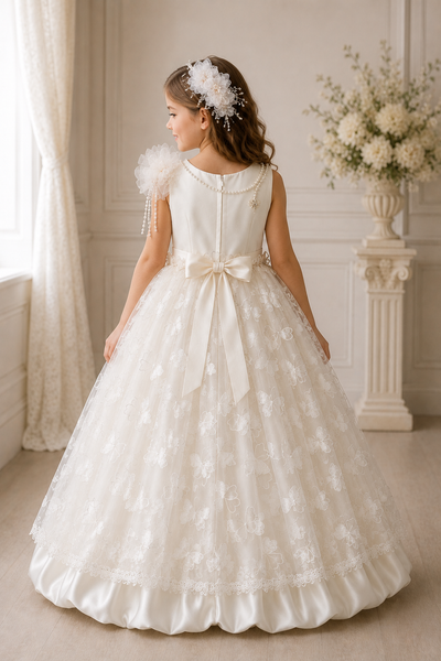 The Marie | Archive Couture Communion Dress & Headpiece