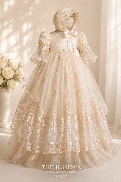 The Jessenia  - Heirloom Christening Gown