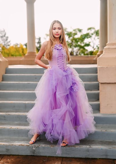 Corset and Tulle Chiffon Skirt - Maggie