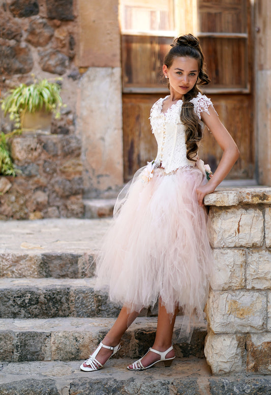 Romantic Tulle Skirt Set Lace Corset - Cecilia
