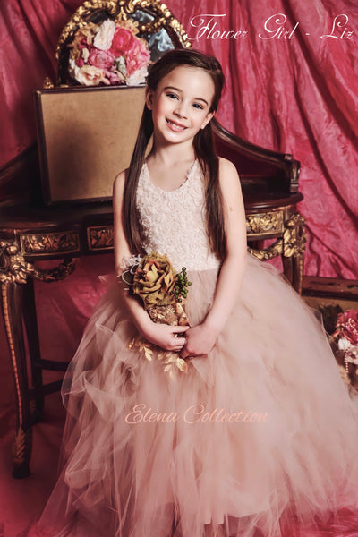 Blush Tutu Dress - Flower Girl - Liz
