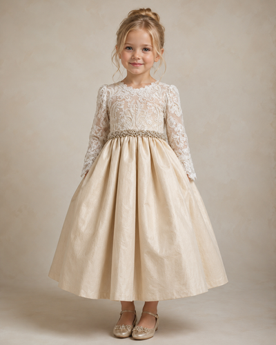 The Antonia Flower Girl Silk Dress Dress