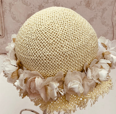 The Rose Hat | Hand-Decorated Baby Heirloom Hat