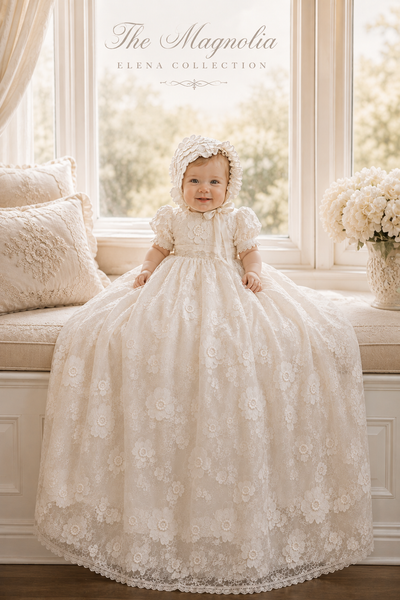 The Magnolia  - Heirloom Christening Gown