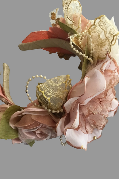 Headband Hand-Dyed Floral Couture