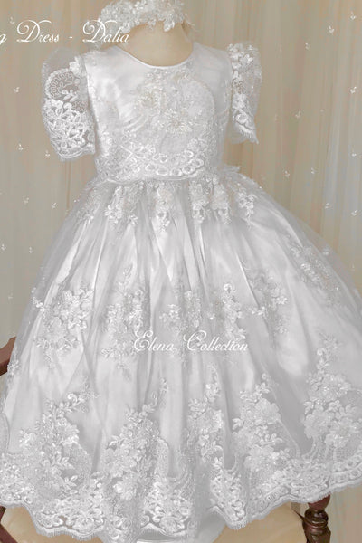 Dalia Christening Dress  - Heirloom Christening Gown