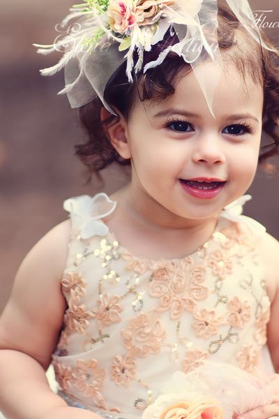 Flower Girl Tulle Dress - Honey