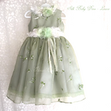 Silk Green  Baby Dress- Laura