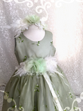 Silk Green  Baby Dress- Laura