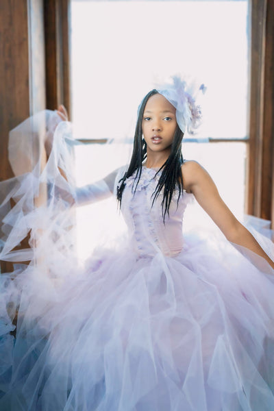 Corset and Tulle Chiffon Skirt - Maggie