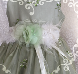 Silk Green  Baby Dress- Laura