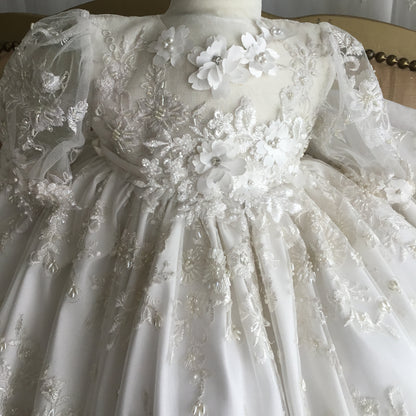 Lace Christening Gown - Leonor 12m