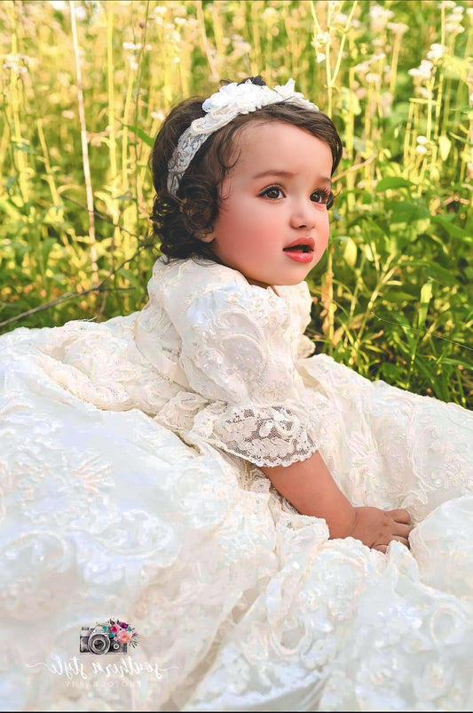 Silk christening gown from Pretty Originals