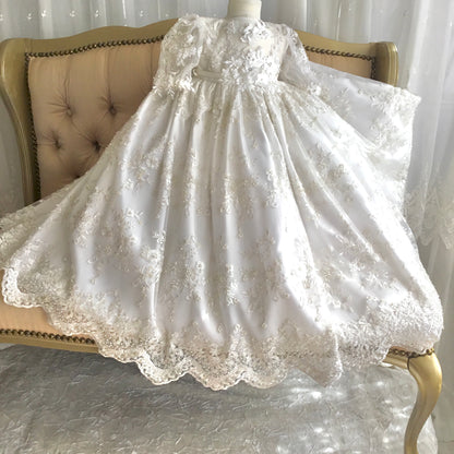 Lace Christening Gown - Leonor 12m