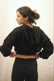 Cropped Black Hoodie - Laura