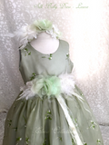Silk Green  Baby Dress- Laura