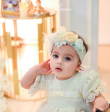 Emma Heirloom Christening Gown – Hand-Beaded Corded Lace with Bonnet