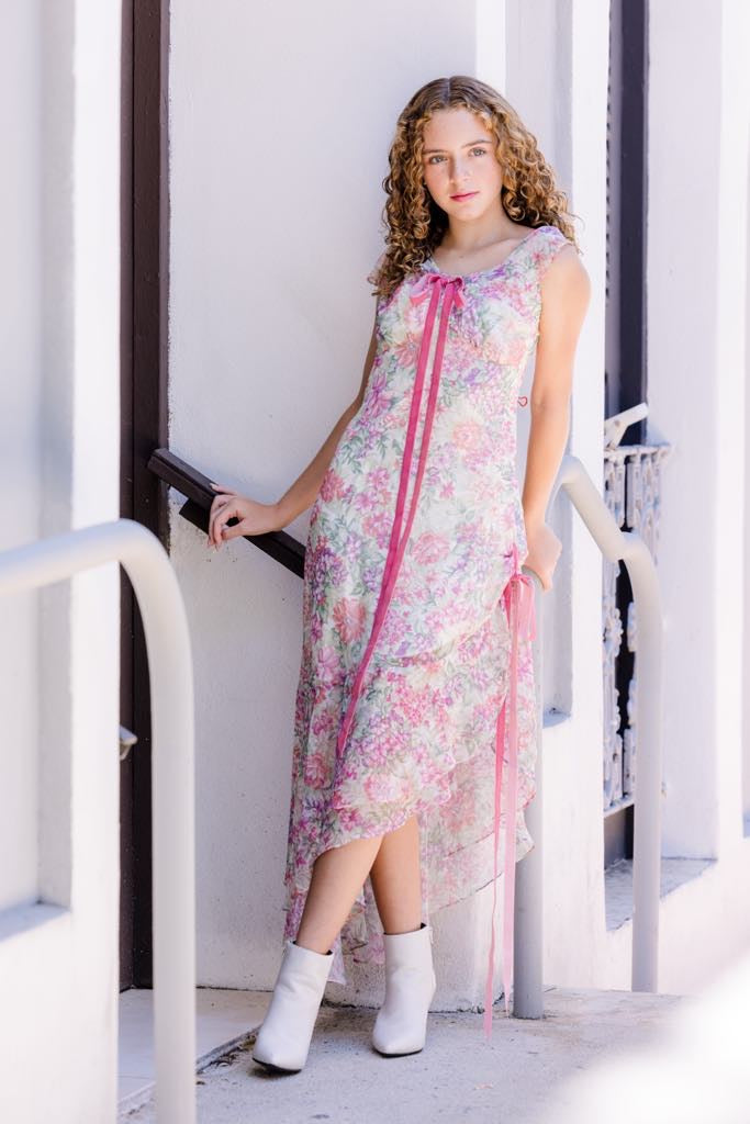 Floral Bohemian Chiffon Dress - Valerie