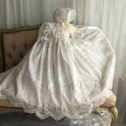 Lace Christening Gown - Leonor 12m