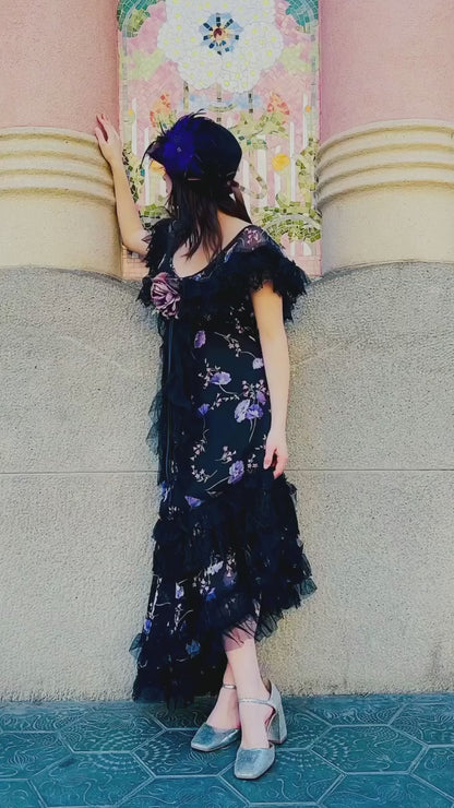 Floral Chiffon Bohemian Dress - Abbie