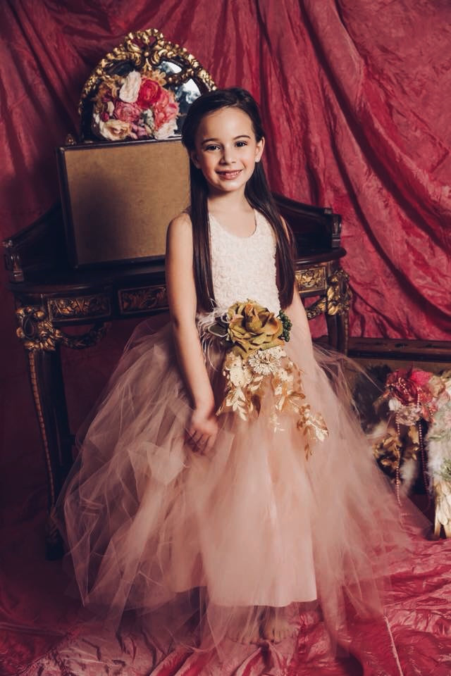 Blush Tutu Dress - Flower Girl - Liz